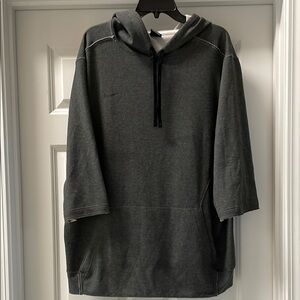 Women’s Nike 3/4 sleeve sweatshirt Dark Gray Hoodie size XL